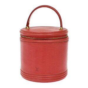 LOUIS VUITTON Cannes Hand Vanity Bag Epi Leather Red France 218-082825